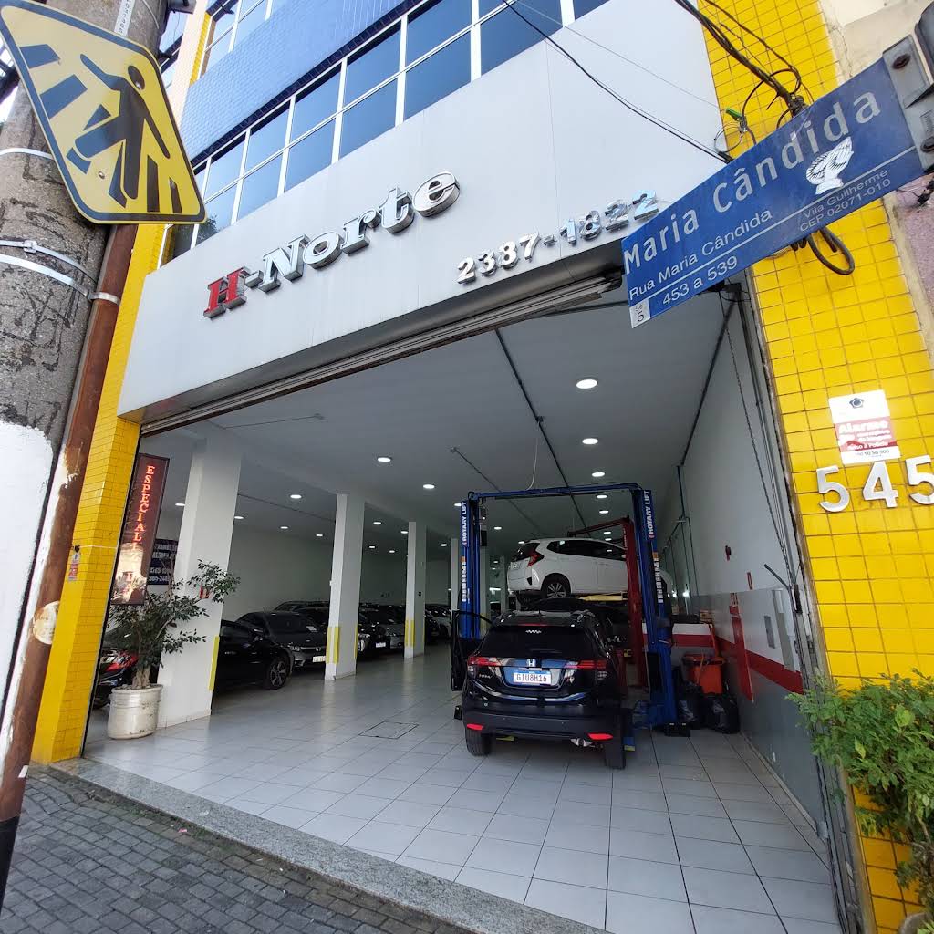 Fachada da oficina H-Norte, referência técnica Honda em São Paulo e região